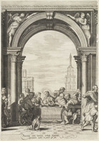 TvB G 2550
<br/>
Christus aan de tafel van Simon de Farizeër
<br/>
<em>Saenredam, Jan (ca. 1565/1566-1607)</em>